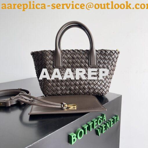 Replica Bottega Veneta BV Mini Cabat 709464 Intreccio Lambskin Fondant