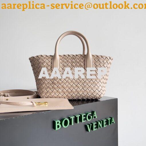 Replica Bottega Veneta BV Mini Cabat 709464 Intreccio Lambskin Lotus 4