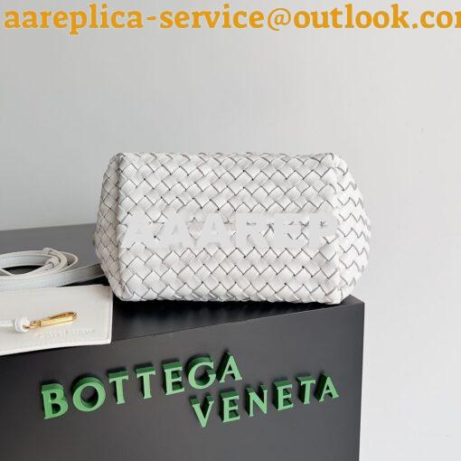 Replica Bottega Veneta BV Mini Cabat 709464 Intreccio Lambskin White 8