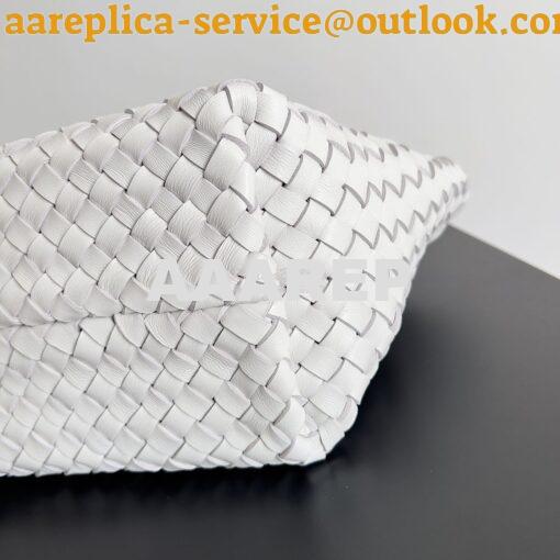 Replica Bottega Veneta BV Mini Cabat 709464 Intreccio Lambskin White 9