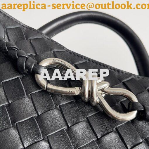 Replica Bottega Veneta BV Small Andiamo 766014 Black Silver hardware 4