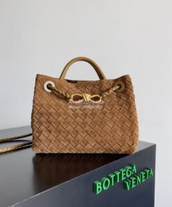 Replica Bottega Veneta BV Small Andiamo 766014 Suede brown