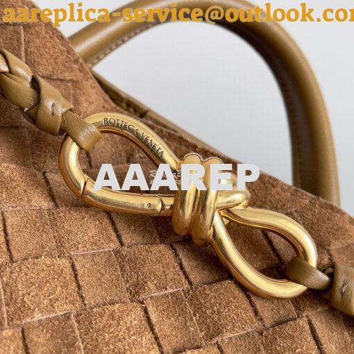 Replica Bottega Veneta BV Small Andiamo 766014 Suede brown 3