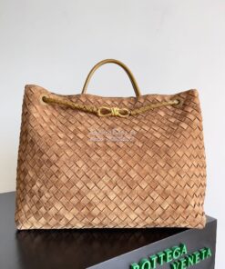 Replica Bottega Veneta BV Large Andiamo Intrecciato Suede top handle b