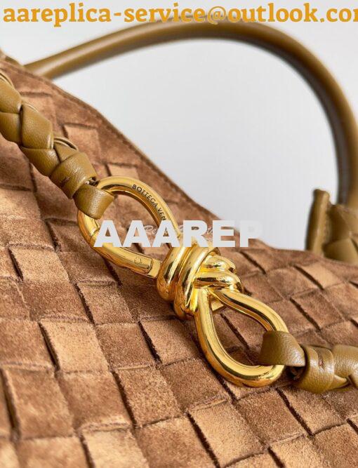 Replica Bottega Veneta BV Large Andiamo Intrecciato Suede top handle b 2