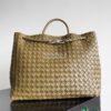 Replica Bottega Veneta BV Large Andiamo Intrecciato Suede top handle b 10