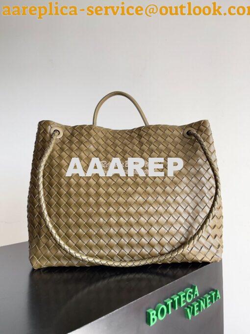 Replica Bottega Veneta BV Large Andiamo Intrecciato Lambskin top handl 9