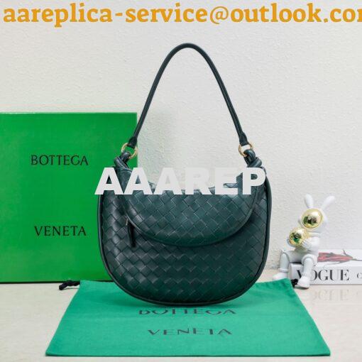 Replica Bottega Veneta Gemelli Shoulder Bag Collection 776764 dark gre 10