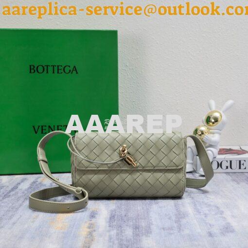 Replica Bottega Veneta Mini Andiamo Green Lamb Leather Shoulder Bag