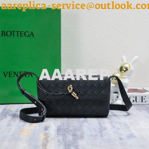 Replica Bottega Veneta Mini Andiamo Black Lamb Leather Shoulder Bag