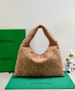 Replica Bottega Veneta BV Small Hop Intrecciato Leather 763966 Brown