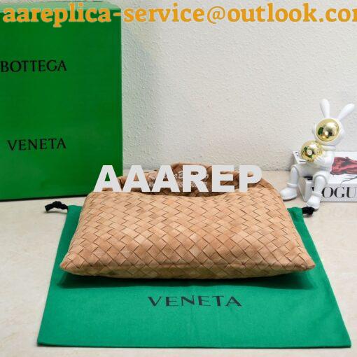 Replica Bottega Veneta BV Small Hop Intrecciato Leather 763966 Brown 5