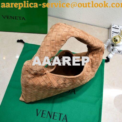 Replica Bottega Veneta BV Small Hop Intrecciato Leather 763966 Brown 8