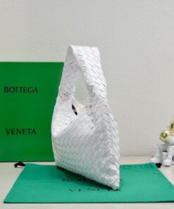 Replica Bottega Veneta BV Small Hop Intrecciato Leather 763966 White 2