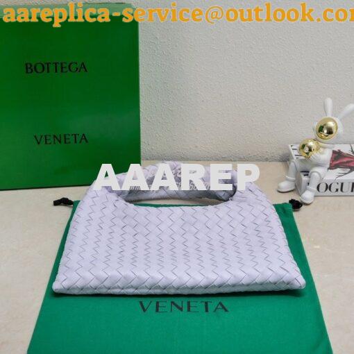 Replica Bottega Veneta BV Small Hop Intrecciato Leather 763966 Light P 4