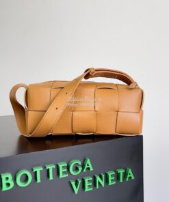 Replica Bottega Veneta BV Small Brick Cassette Calfskin 729251 Caramel 2