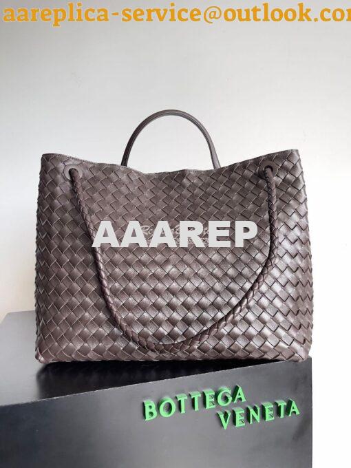 Replica Bottega Veneta BV Large Andiamo Intrecciato Lambskin top handl 9