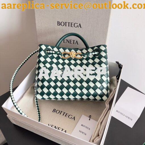 Replica Bottega Veneta BV Small Andiamo 766014 Emerald green / glacier