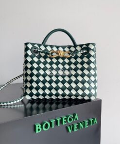 Replica Bottega Veneta BV Small Andiamo 766014 Emerald green / glacier 2