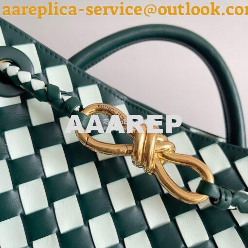 Replica Bottega Veneta BV Small Andiamo 766014 Emerald green / glacier 4