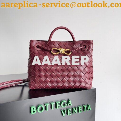 Replica Bottega Veneta BV Small Andiamo 766014 Barolo