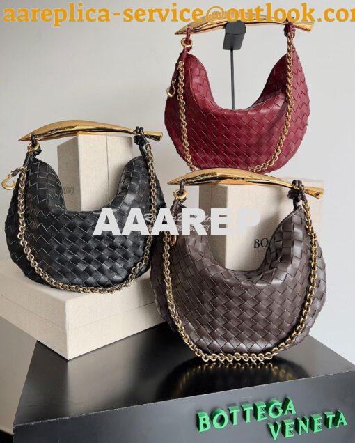 Replica Bottega Veneta BV Sardine With Braided Chain Intrecciato leath