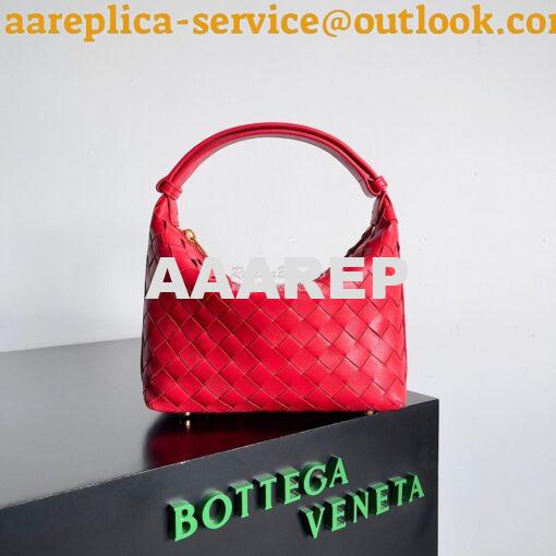 Replica Bottega Veneta BV Mini Wallace Intrecciato Calfskin 754443 Red