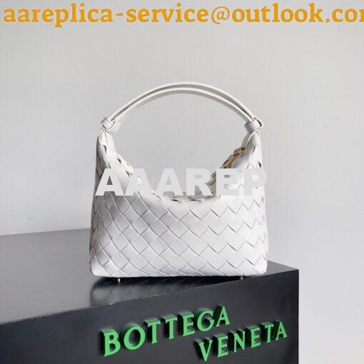 Replica Bottega Veneta BV Mini Wallace Intrecciato Calfskin 754443 Whi