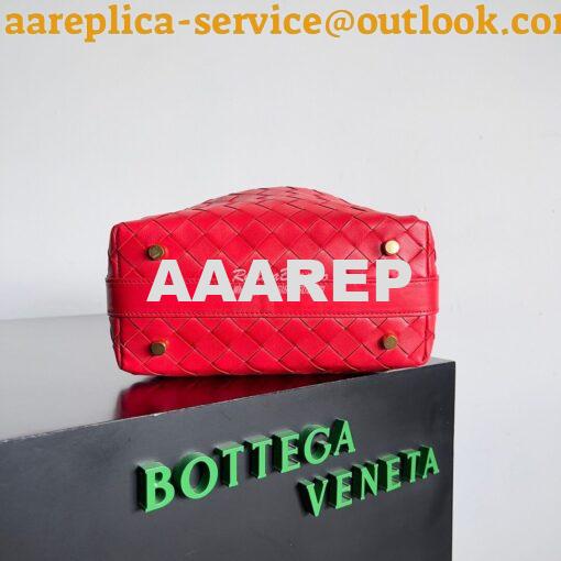 Replica Bottega Veneta BV Mini Wallace Intrecciato Calfskin 754443 Red 6