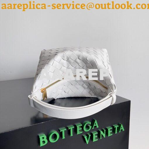 Replica Bottega Veneta BV Mini Wallace Intrecciato Calfskin 754443 Whi 2