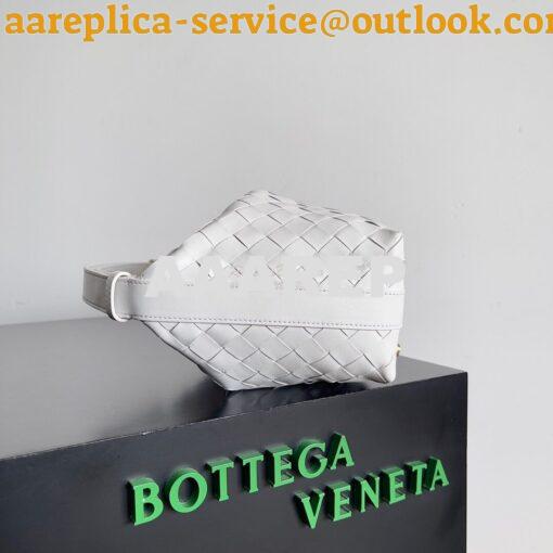 Replica Bottega Veneta BV Mini Wallace Intrecciato Calfskin 754443 Whi 3