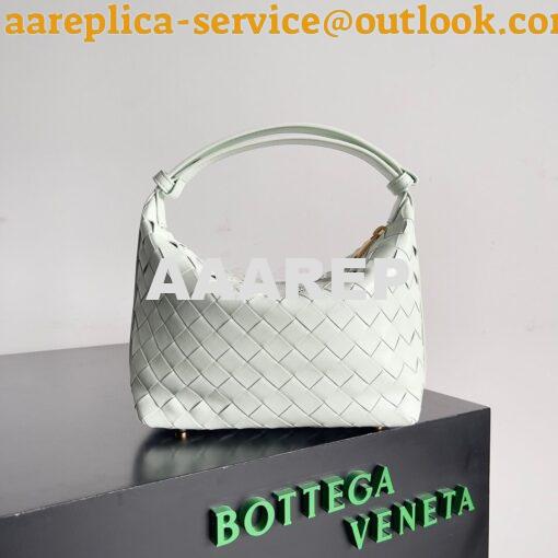 Replica Bottega Veneta BV Mini Wallace Intrecciato Calfskin 754443 Tea