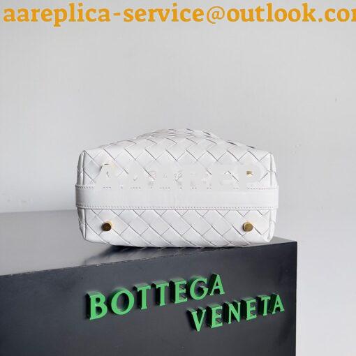 Replica Bottega Veneta BV Mini Wallace Intrecciato Calfskin 754443 Whi 9