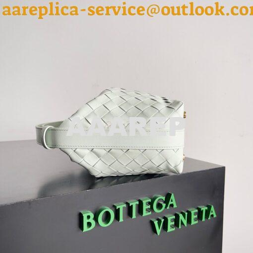 Replica Bottega Veneta BV Mini Wallace Intrecciato Calfskin 754443 Tea 5