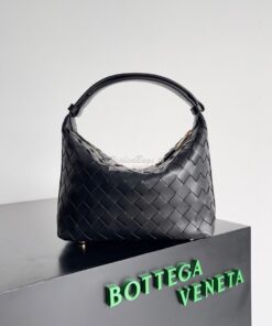 Replica Bottega Veneta BV Mini Wallace Intrecciato Calfskin 754443 Bla