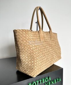 Replica Bottega Veneta BV Large Cabat Intreccio Spft Suede Tote bag 60 2