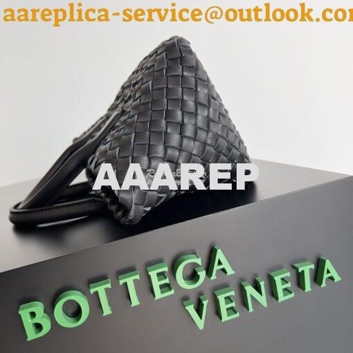 Replica Bottega Veneta BV Mini Cabat 709464 Intreccio Lambskin Black 3