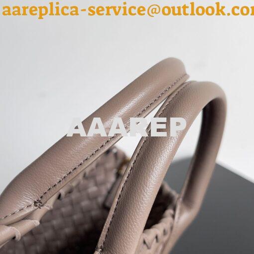 Replica Bottega Veneta BV Mini Cabat 709464 Intreccio Lambskin Taupe G 6