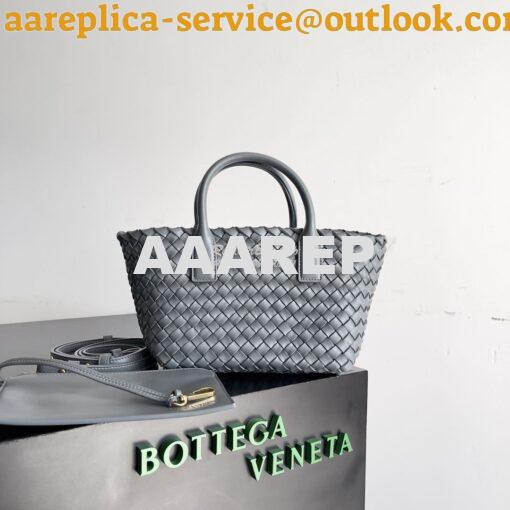 Replica Bottega Veneta BV Mini Cabat 709464 Intreccio Lambskin Thunder