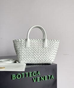 Replica Bottega Veneta BV Mini Cabat 709464 Intreccio Lambskin Glacier