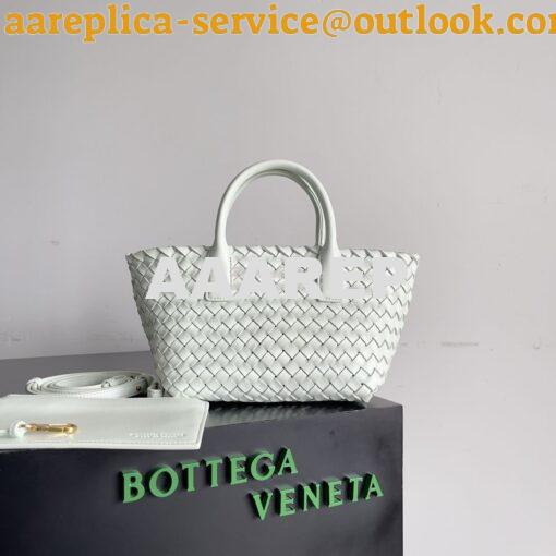 Replica Bottega Veneta BV Mini Cabat 709464 Intreccio Lambskin Glacier