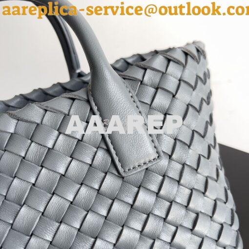 Replica Bottega Veneta BV Mini Cabat 709464 Intreccio Lambskin Thunder 5