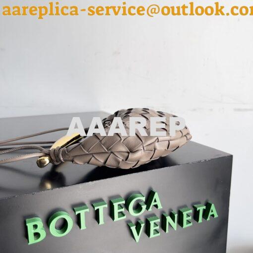 Replica Bottega Veneta BV Mini Sardine in Lambskin 744267 Taupe Grey 5