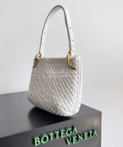 Replica Bottega Veneta BV Small Clicker Shoulder Bag in Chalk Padded I 2