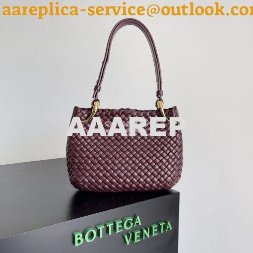 Replica Bottega Veneta BV Small Clicker Shoulder Bag in Barolo Padded