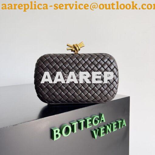 Replica Bottega Veneta BV Knot Minaudière clutch soft padded Intreccio