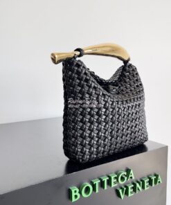 Replica Bottega Veneta BV Sardine Top Handle Bag 731166 Black with Han 2