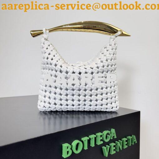 Replica Bottega Veneta BV Sardine Top Handle Bag 731166 Chalk with Han