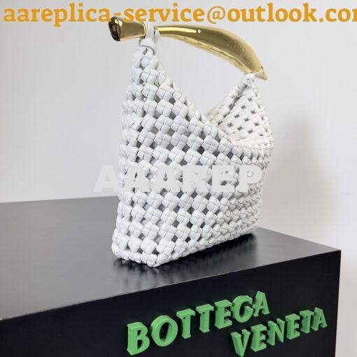 Replica Bottega Veneta BV Sardine Top Handle Bag 731166 Chalk with Han 2