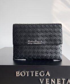 Replica Bottega Veneta BV Flap Pouch 667138 Black